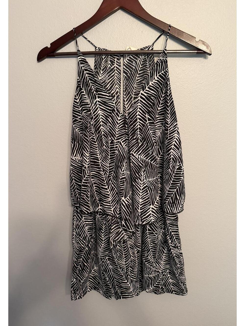 TYCHE Palm Leaf Print Romper Medium